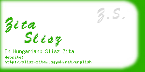 zita slisz business card